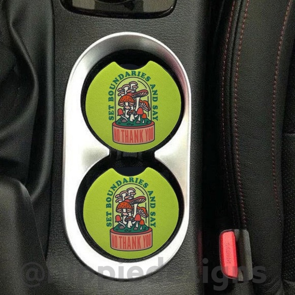 Set Boundaries Car Coasters 2 Pack - Picture 3 of 7